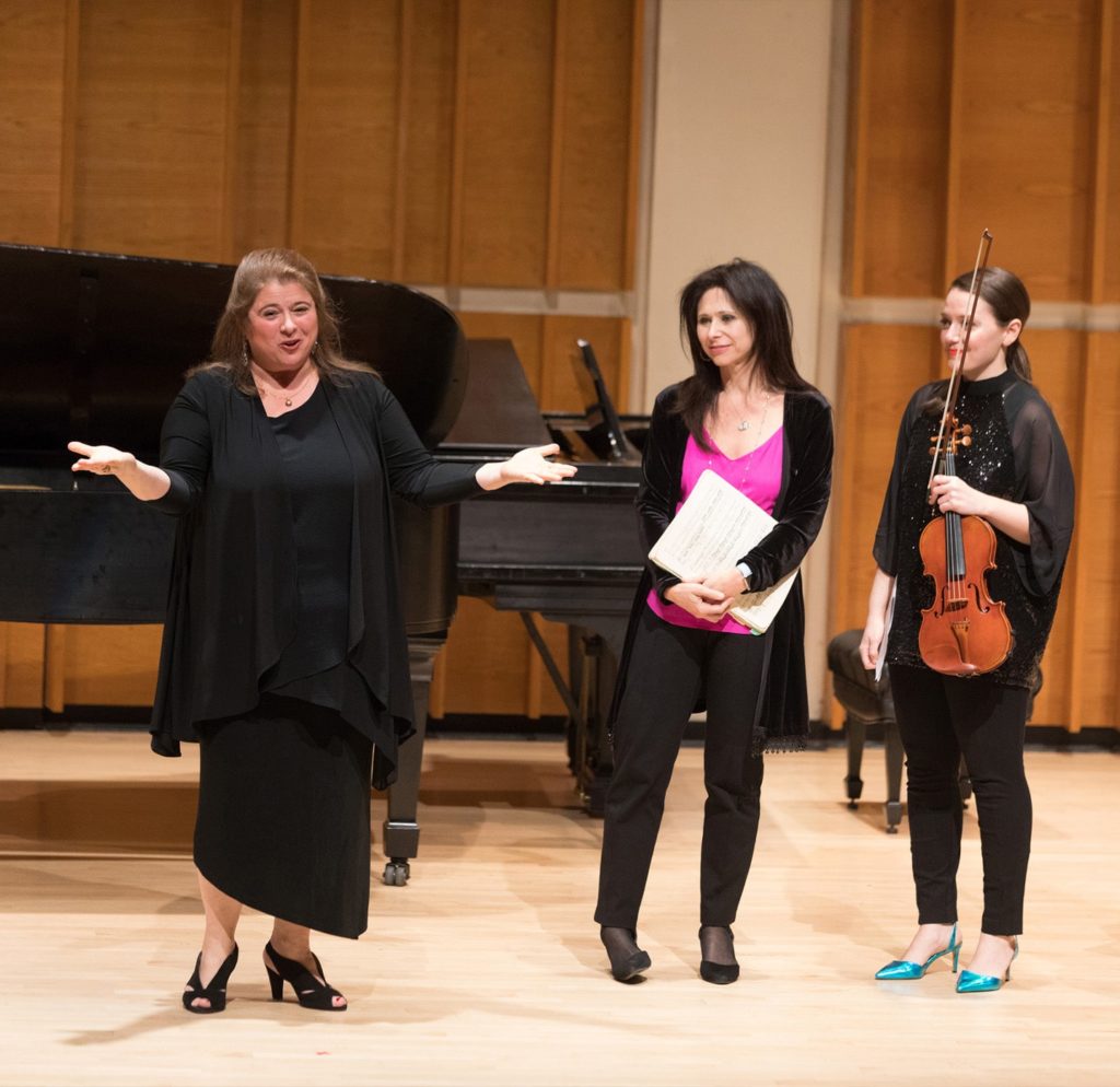allison charney performs on stage with navah et al